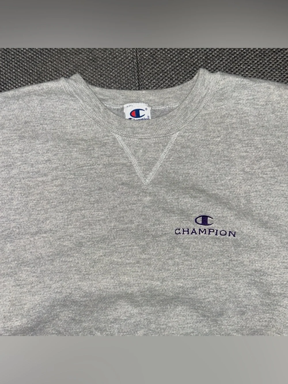 Rare 90s Champion Men's Gray Crewneck Sweatshirt - Picture 2 of 5